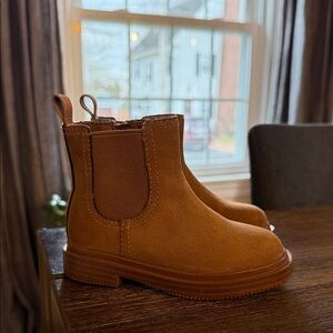 Brown Suede Chelsea Boots for Kids